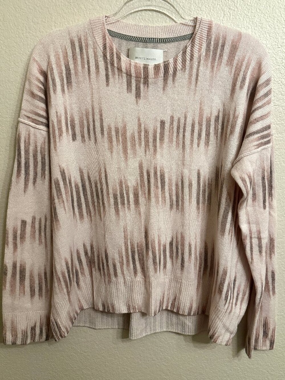 Brochu Walker Cashmere Sweater Warm Neutral Pattern